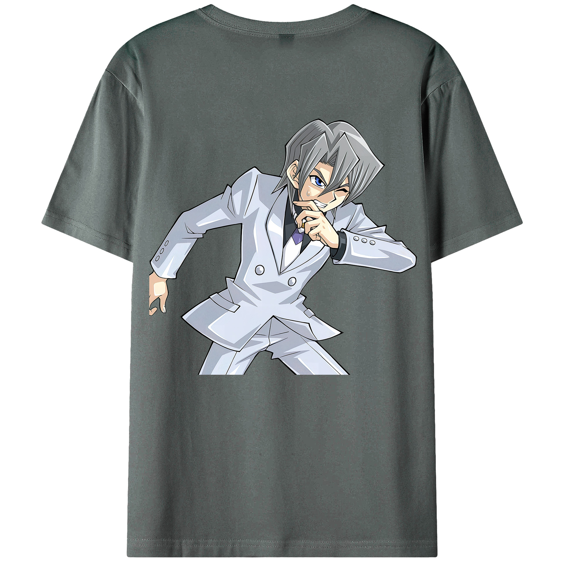（画像用） 遊☆戯☆王 Yu-Gi-Oh! 綿100％ メンズ半袖Tシャツ（バックプリント） 通気性